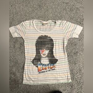 Vintage Y2K Elvira/Bowie mash up shirt.